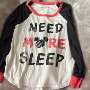 Disney Mickey Mouse Pajama Top - Black, White, Red